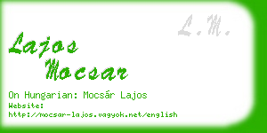 lajos mocsar business card